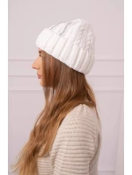 Dámská čepice Selena model 18752225 bílá - K-Fashion Dámská čepice Selena model 18752225 bílá - K-Fashion