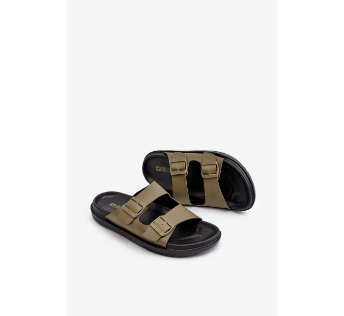 Lehké Pěnové Sandály Mužské Big Star MM174324 Tmavě Zelené