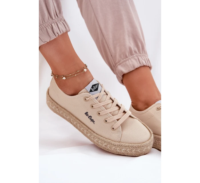 Dámské tenisky s pletením model 21693309 Béžové - Lee Cooper