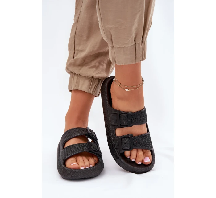 Dámské Sandały Na Platformě S Přezkami Černé Nitiana Dámské Sandały Na Platformě S Přezkami Černé Nitiana