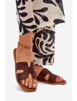 Dámské Plné Sandály S Tmavě Hnědé model 21704396 - Boto Dámské Plné Sandály S Tmavě Hnědé model 21704396 - Boto