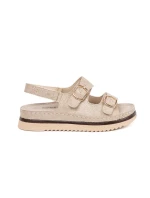 Exkluzívní hnědé dámské  sandály platforma