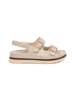 Exkluzívní hnědé dámské  sandály platforma