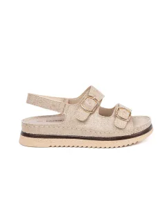 Exkluzívní hnědé dámské  sandály platforma