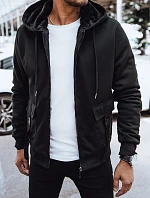 Pánská teplá mikina na zip černá FashionStreet BX5623