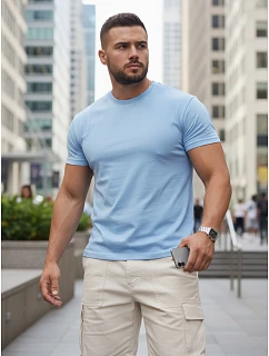 Pánské klasické modré tričko FashionStreet RX5680