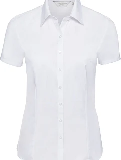 Russell Athletic 963F Halenka s krátkým rukávem, vzor rybí kost 11.963F white