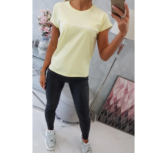 Nakupování je moje kardio blůza světle žlutá Nakupování je moje kardio blůza světle žlutá