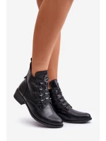 Nízké boty s podšívkou na zip s ozdobou černé model 21672290 - Boto
