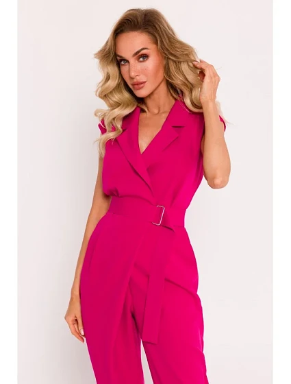 model 19660726 Kombinéza s asymetrickým vzorem fuchsiová - Moe