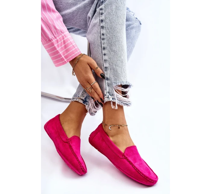 Dámské Semišové Mokasíny Fuchsie Morreno