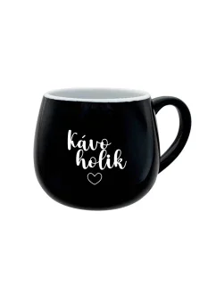 KÁVOHOLIK - černý keramický hrníček 300 ml