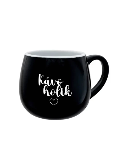 KÁVOHOLIK - černý keramický hrníček 300 ml