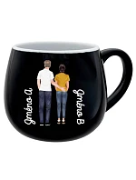Personalizovaný keramický buclatý hrneček s párem Personalizovaný keramický buclatý hrneček s párem