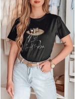 Dámské tričko s potiskem WOMANPOW černé FashionStreet RY2807 Dámské tričko s potiskem WOMANPOW černé FashionStreet RY2807