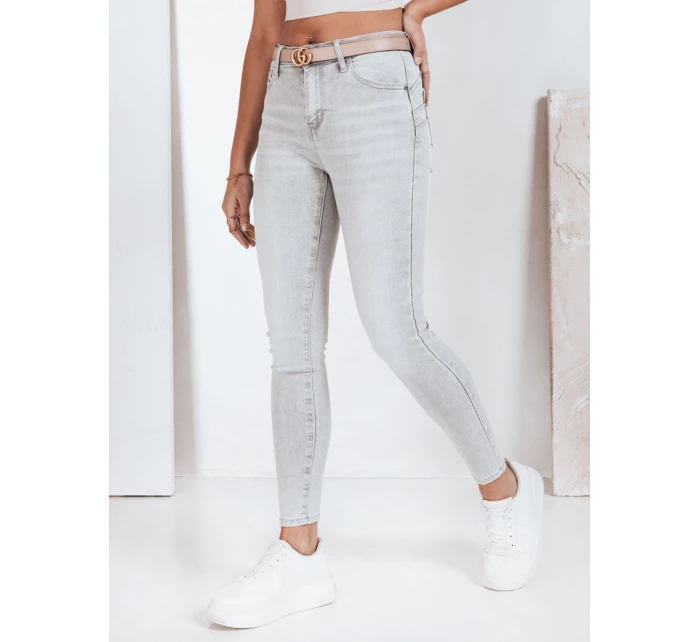 Dámské džínové úzké kalhoty šedé model 21992803 - Dstreet