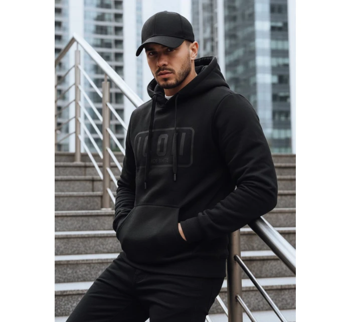 Pánská zateplená mikina s potiskem černá Dstreet model 21992994 - FashionStreet
