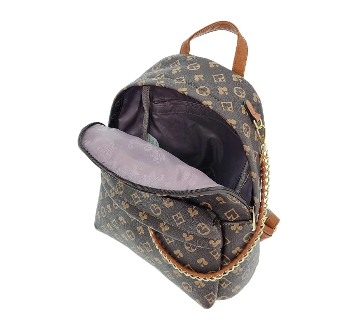 Módní dámský batoh hnědý 8V4SH - SARA MODA