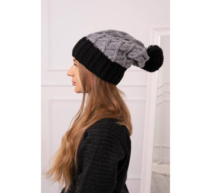 Milano fleecová čepice K203 tmavě šedá+černá Milano fleecová čepice K203 tmavě šedá+černá