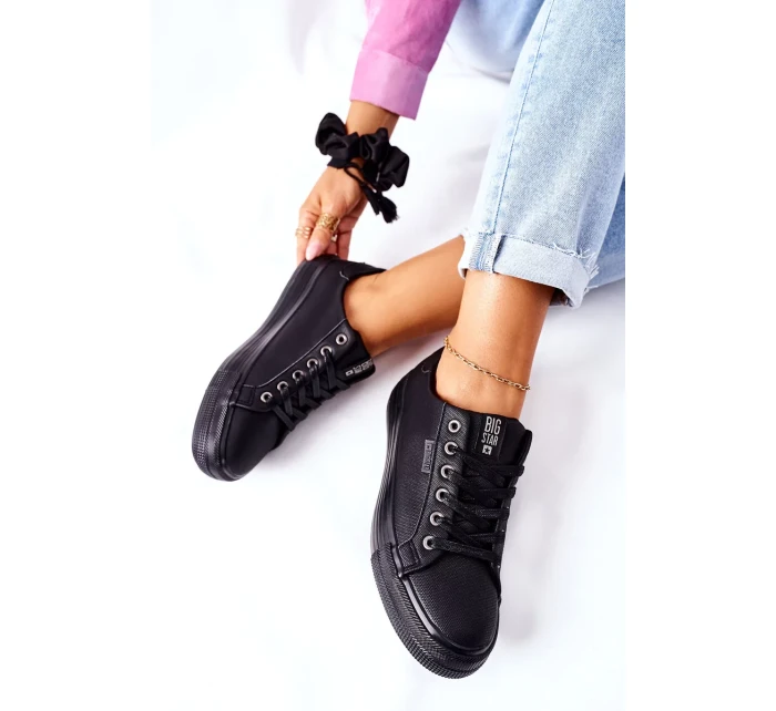 Women's Sneakers On A Platform BIG STAR II274345 Black Women's Sneakers On A Platform BIG STAR II274345 Black