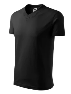 V-neck tričko unisex černá