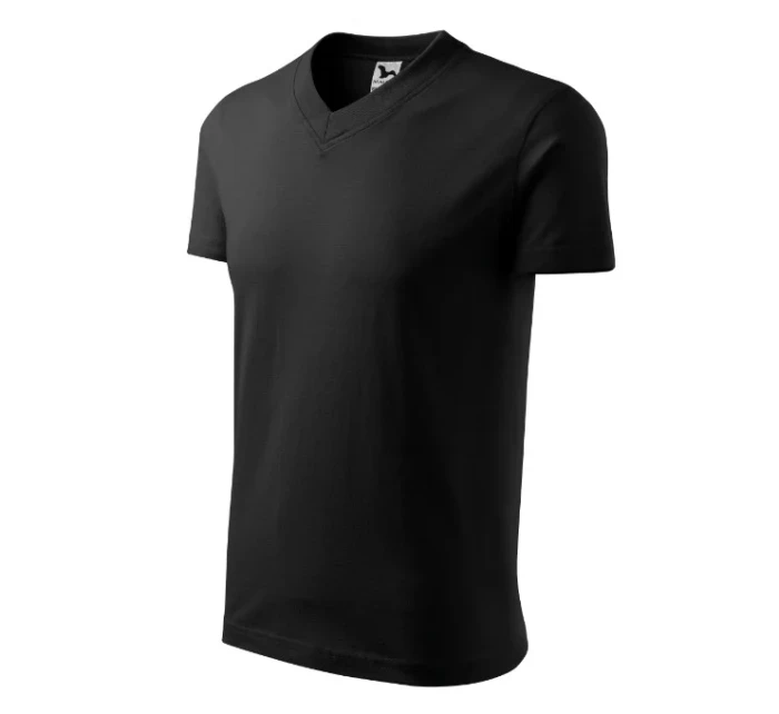 V-neck tričko unisex černá