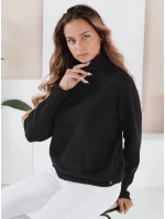 Dámský svetr s polovičním rolákem černý FashionStreet MY2533
