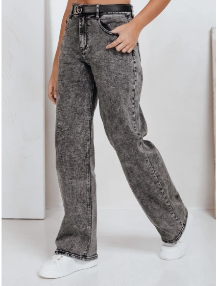 Dámské široké džíny černé FashionStreet UY2747