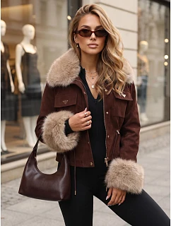 Dámská bordová bunda FashionStreet TY5706