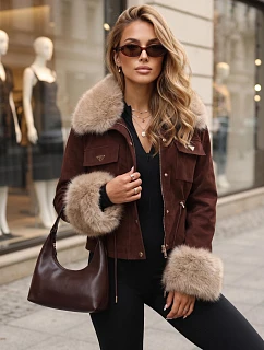 Dámská bordová bunda FashionStreet TY5706