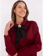 Koszula DHJ KS model 20731466 bordowy - FPrice Koszula DHJ KS model 20731466 bordowy - FPrice