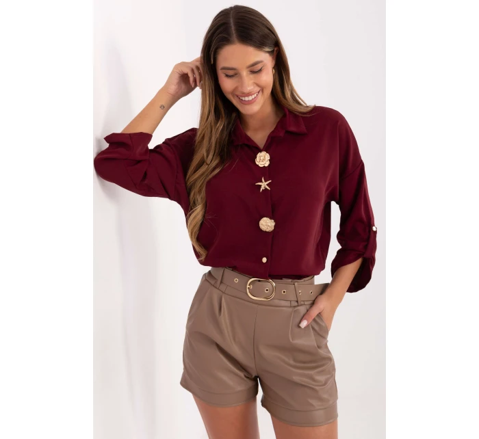 Košile s dlouhým rukávem model 219049 Rue Paris Košile s dlouhým rukávem model 219049 Rue Paris