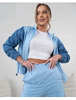 Tepláková souprava mikina na zip + široké kalhoty modrá (821151) Tepláková souprava mikina na zip + široké kalhoty modrá (821151)