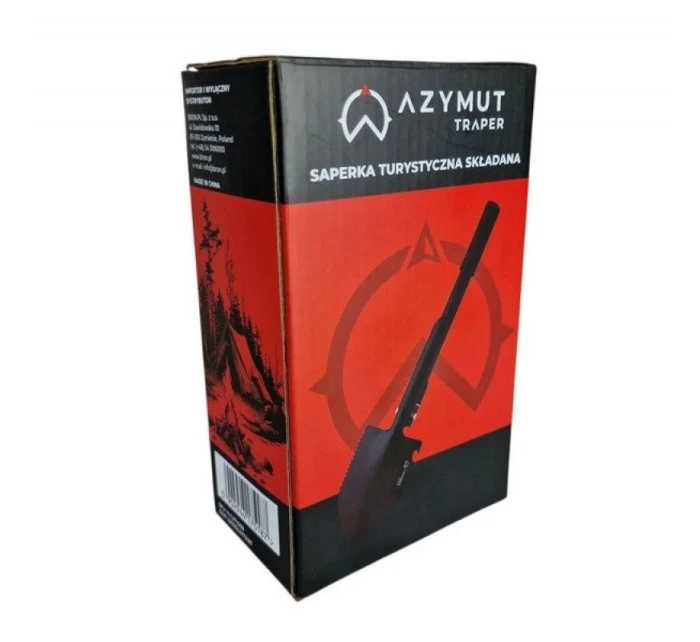 Taktická multifunkční lopata AZYMUT Trapper černá + batoh