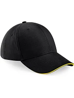 B 20 6 panelová sandwich kšiltovka  black/yellow model 22481332 - Beechfield