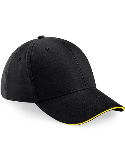 Beechfield B 20 6 panelová sandwich kšiltovka "Athleisure" 53.0020 black/yellow Beechfield B 20 6 panelová sandwich kšiltovka "Athleisure" 53.0020 black/yellow