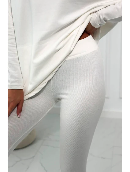 Bavlněná mikina s kapucí + legíny ecru Bavlněná mikina s kapucí + legíny ecru