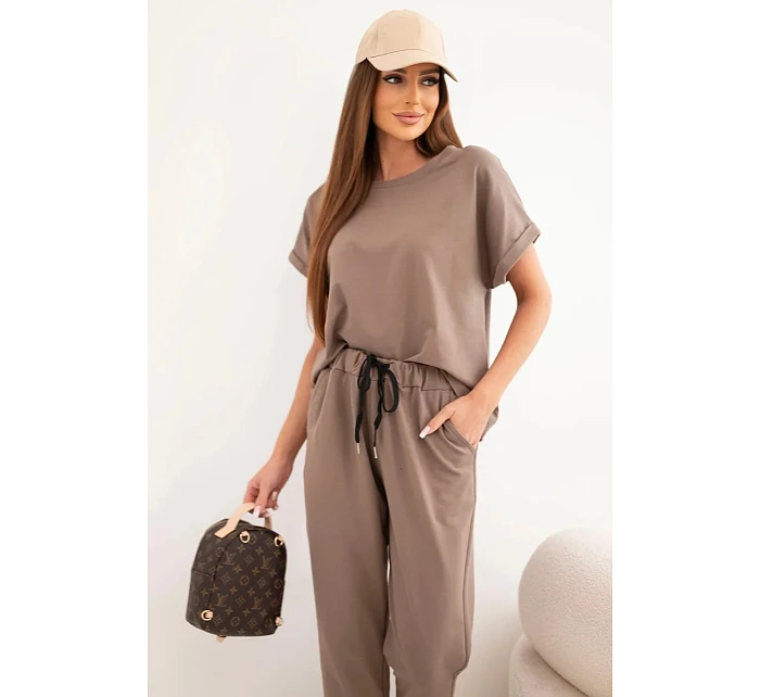 Bavlněný komplet halenka + kalhoty fango