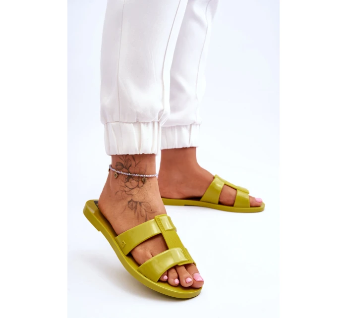 Módní veganské pantofle ZAXY JJ285261 zelená