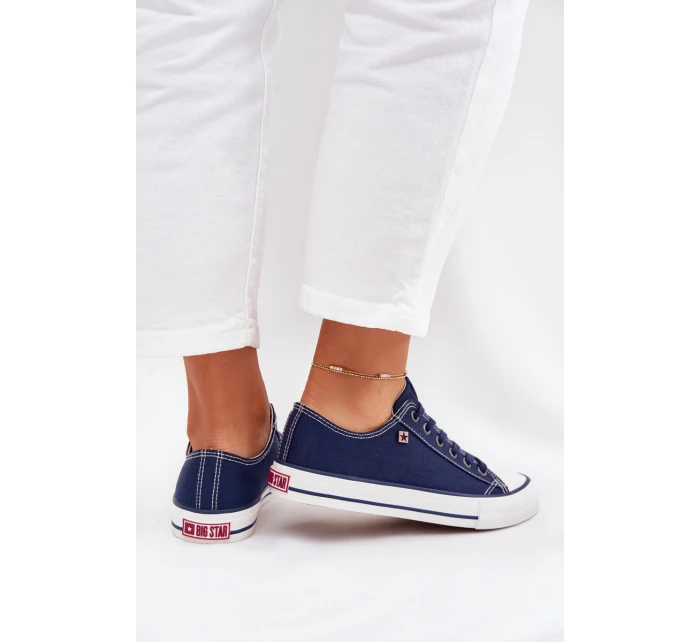 Dámské Nízké Tenisky Big Star model 21705176 Tmavě Modré - Big Star Shoes Dámské Nízké Tenisky Big Star model 21705176 Tmavě Modré - Big Star Shoes