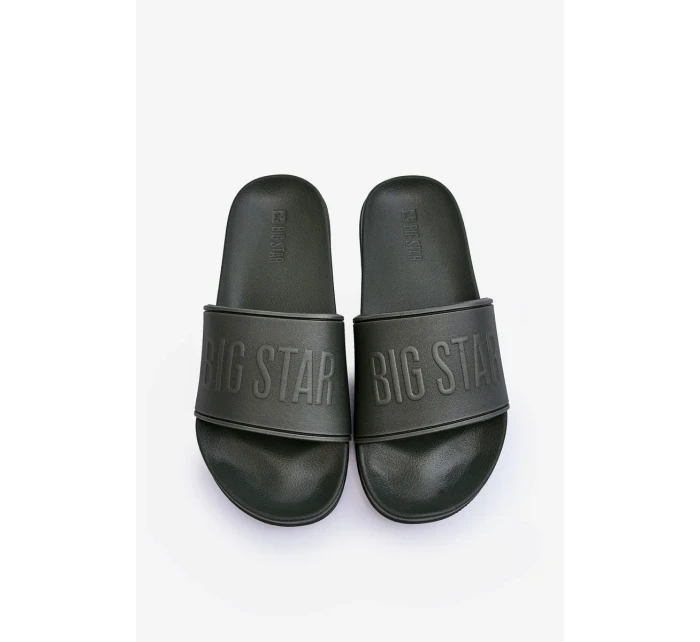 Lehké pánské pěnové žabky Big Star Tmavě zelená Lehké pánské pěnové žabky Big Star Tmavě zelená