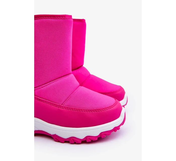 Dětské zateplené sněhule na suchý zip Pink Big Star