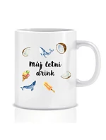 Personalizovaný klasický bílý keramický hrníček 300 ml s letním mixem Personalizovaný klasický bílý keramický hrníček 300 ml s letním mixem