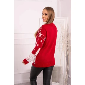 Dámský vánoční svetr Santa Claus červený - Gemini