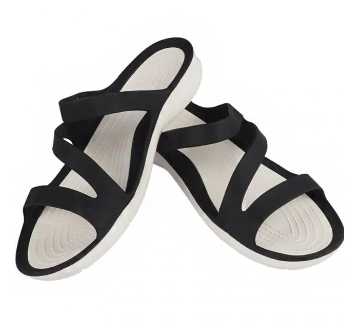 Dámské sandály Swiftwater W 203998 066 Černá s bílou - Crocs Dámské sandály Swiftwater W 203998 066 Černá s bílou - Crocs