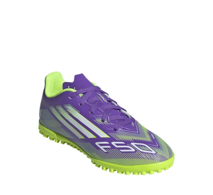 Dětské fotbal kopačky F50 Club TF Mid Jr model 21798493 Fialová se zelenou - ADIDAS Dětské fotbal kopačky F50 Club TF Mid Jr model 21798493 Fialová se zelenou - ADIDAS