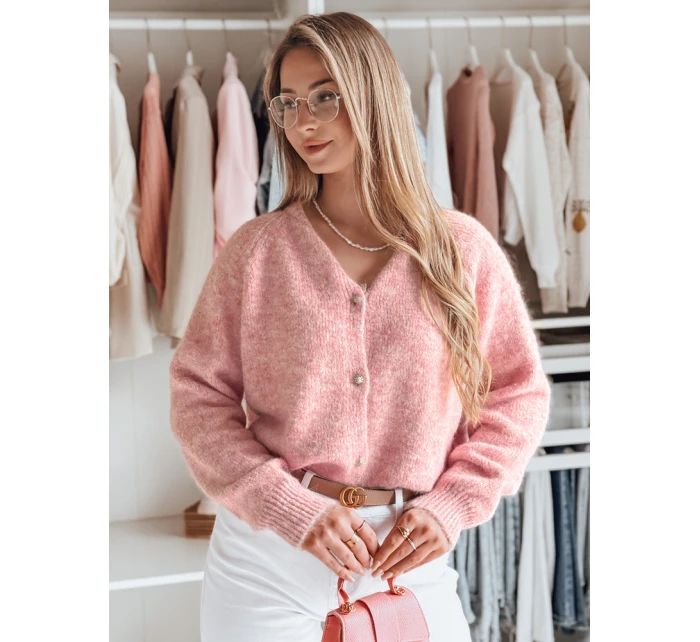 Dámský oversize svetr růžový Dstreet model 21988249 - FashionStreet