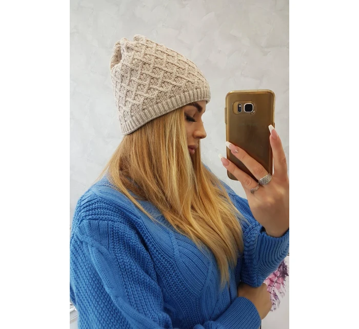 Fleecová čepice K204 béžová Fleecová čepice K204 béžová