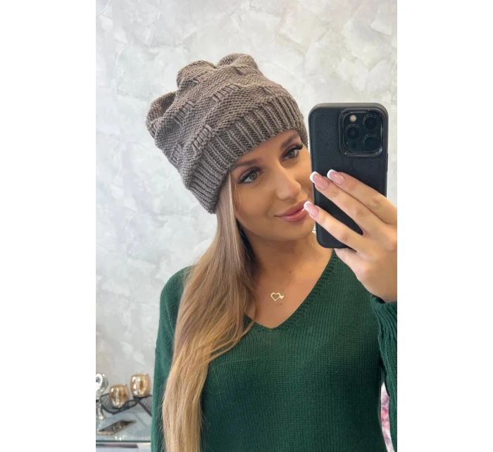 Dámská čepice Nastia K373 mocca Dámská čepice Nastia K373 mocca