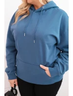 Dámská mikina s kapucí a Plus Size z bavlny model 21750297 - K-Fashion